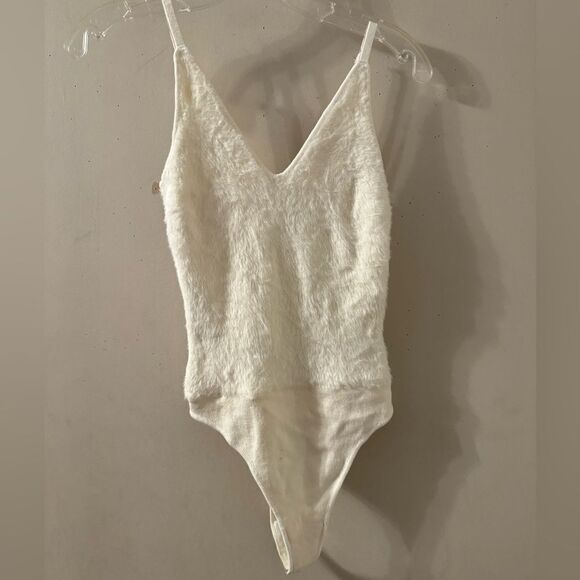 Free People Fuzzy "Limoncello" Bodysuit - Size Small - Picture 2 of 3